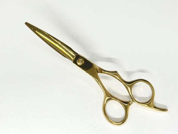 Japanese Style Hair Shears 6” Stainless Steel Gold GNRC-06SSG