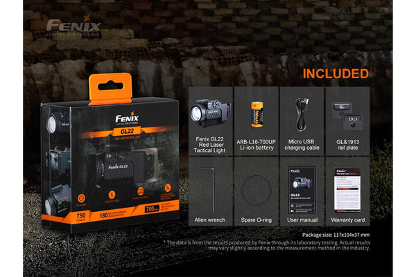 FENIX Tactical Light with Red Laser GL22