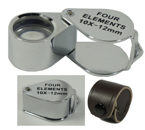 SE 10x12MM Professional Four Elements Quadruplet Jeweler's Loupe MJ341012C