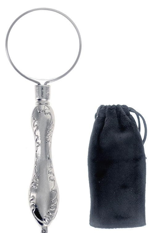 SE Magnifier - Glass Lens Metal Handle with Cloth Patch 10X 1in MI1404S