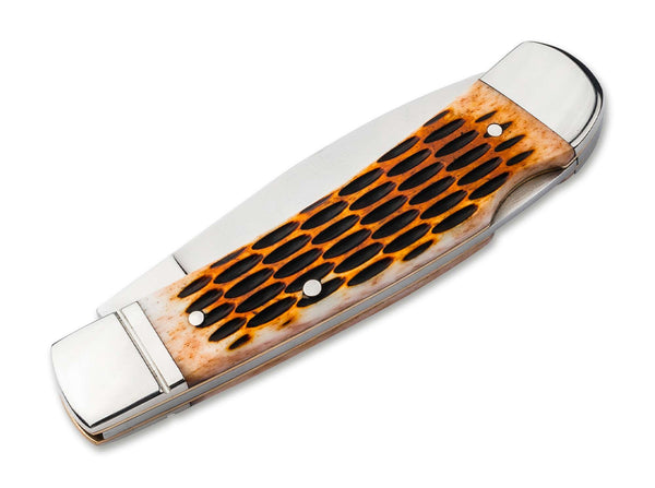 BOKER Manufaktur Treebrand Loackback Amber Jigged Bone 110891
