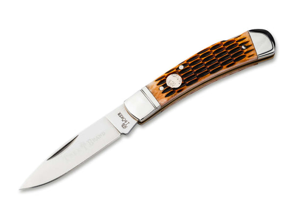 BOKER Manufaktur Treebrand Loackback Amber Jigged Bone 110891