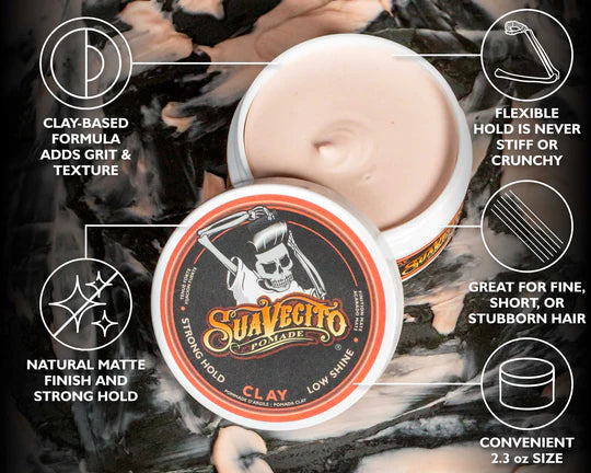 SUAVECITO Strong Clay Pomade 2.3oz P618