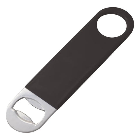 WINCO Bottle Opener - Stainless Steel Flat - Black CO-301PK