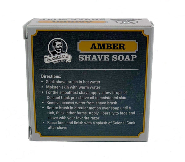 COL CONK Amber Super Bar Shave Soap 3.15oz 123
