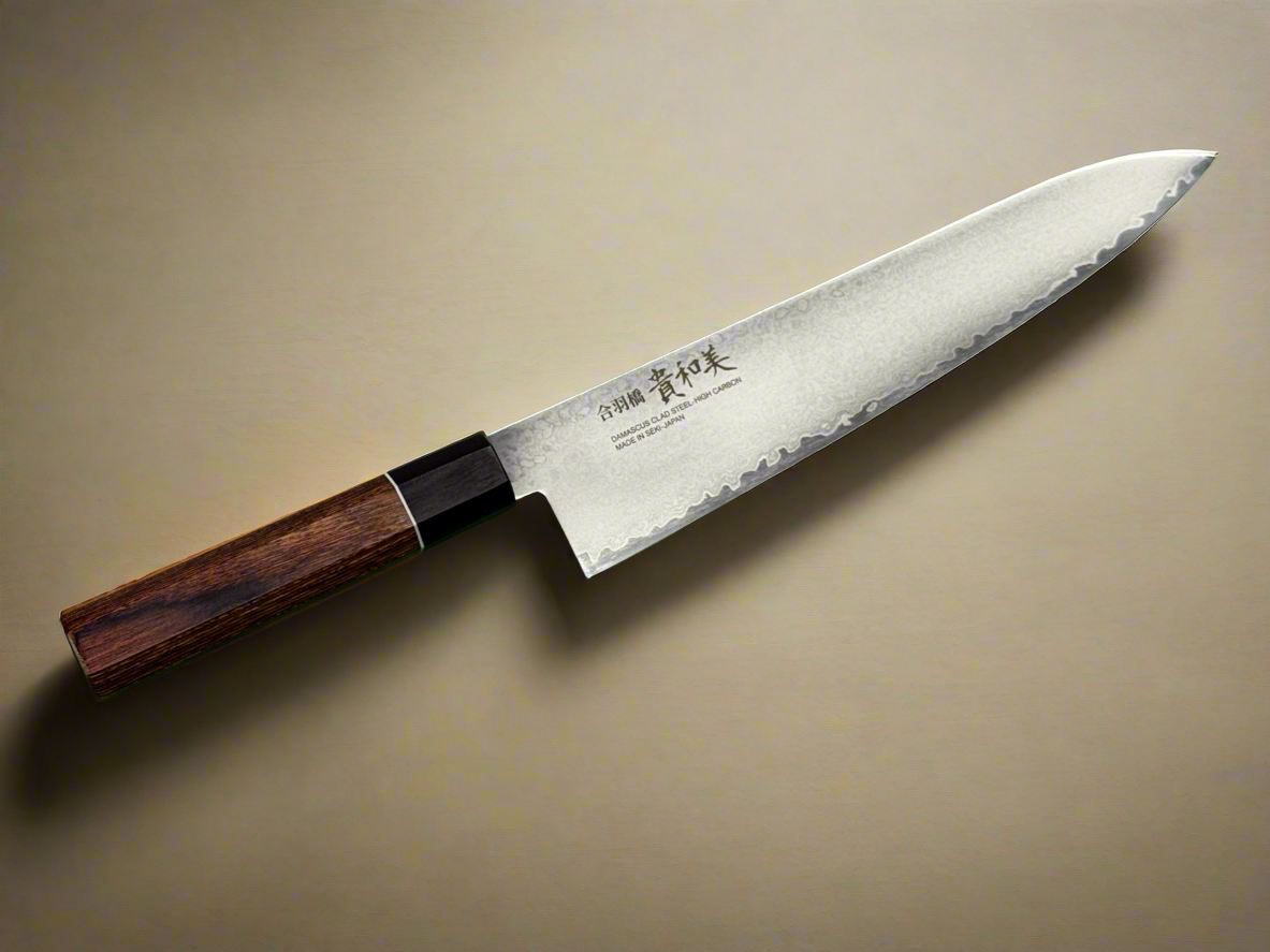 Damascus Clad Steel High Carbon 240mm Gyuto DCHC-240MM