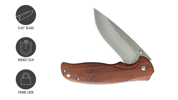 SMITH'S Adaha 3.43in Wood Handle 51011