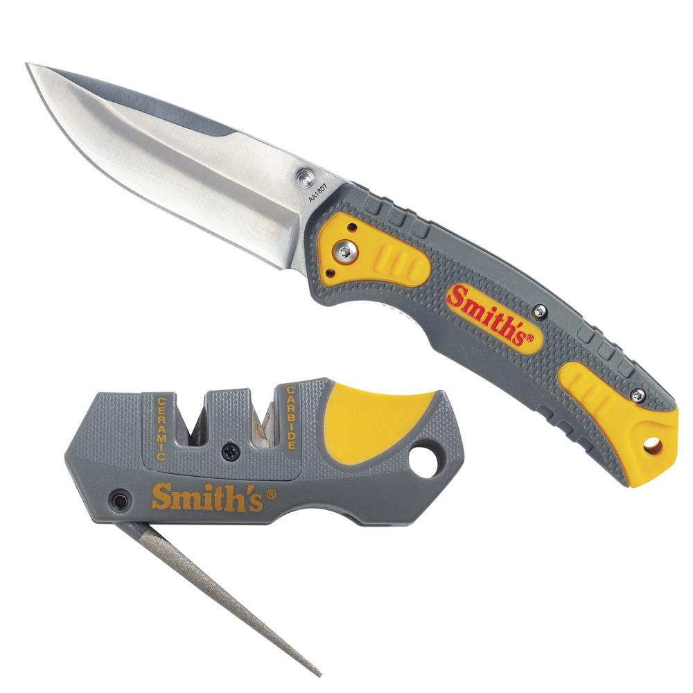 SMITH'S Pack Pal Knife Sharpener and Knife 51018