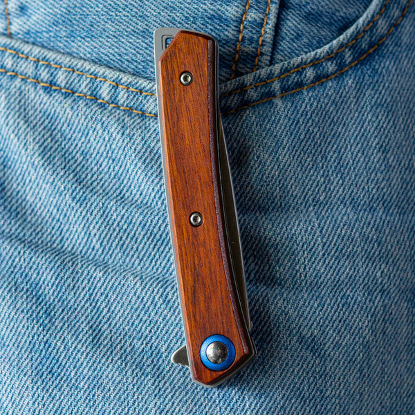SMITH'S Ecesis 4in Wood Handle Everyday Carry 51304