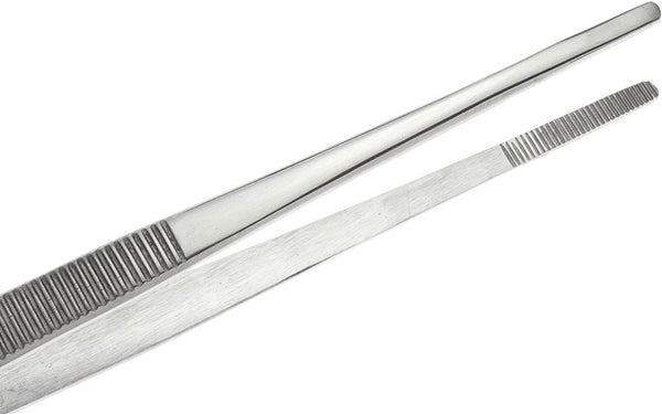 SE Stainless Steel Serrated Tip Tweezer 12" 513TW