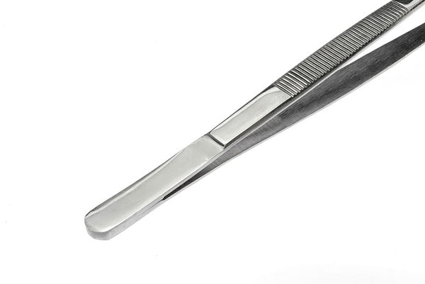 SE Stainless Steel Serrated Tip Tweezer 12" 513TW