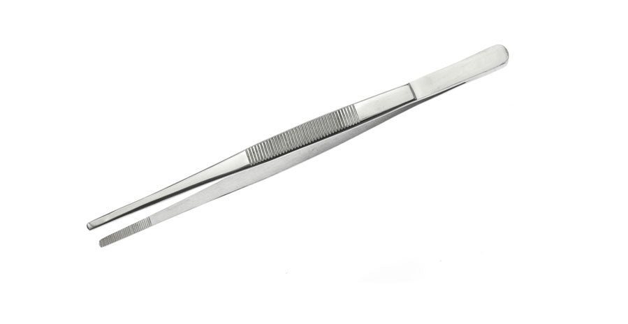 SE Stainless Steel Serrated Tip Tweezer 12" 513TW