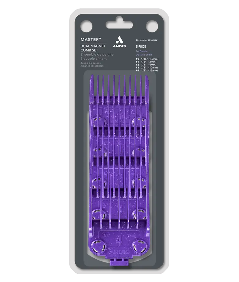 ANDIS Master Dual Magnet Small Comb Set of 5 #0-#4 560997