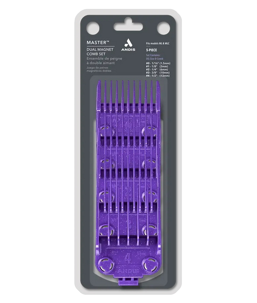 ANDIS Master Dual Magnet Small Comb Set of 5 #0-#4 560997
