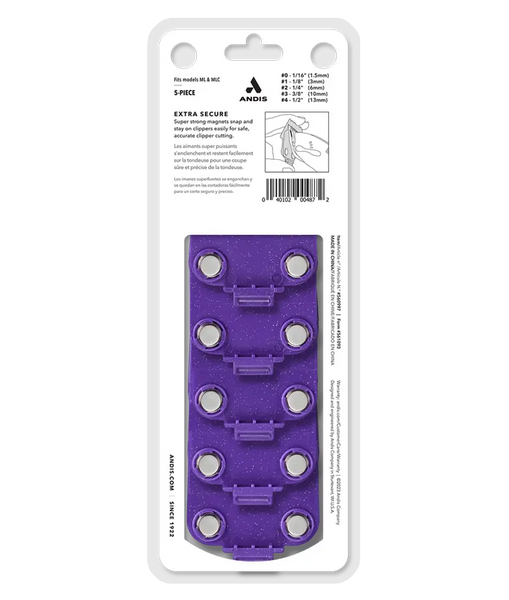 ANDIS Master Dual Magnet Small Comb Set of 5 #0-#4 560997