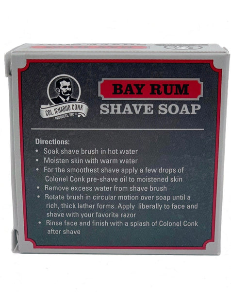 COL CONK Bay Rum Super Bar Shave Soap 3.15oz 145