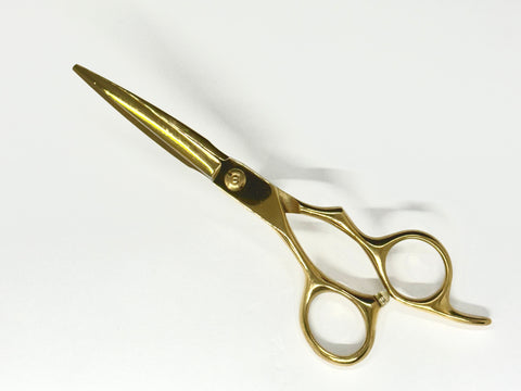 Japanese Style Hair Shears 6” Stainless Steel Gold GNRC-06SSG