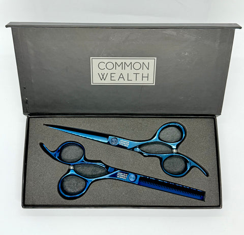 COMMONWEALTH Platinum Collection Japanese Stainless Steel Shears YSS-1033BLU