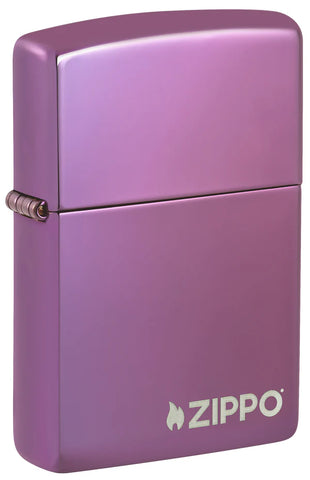 ZIPPO Classic High Polish Purple Zippo Logo 24747ZL
