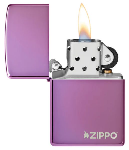 ZIPPO Classic High Polish Purple Zippo Logo 24747ZL