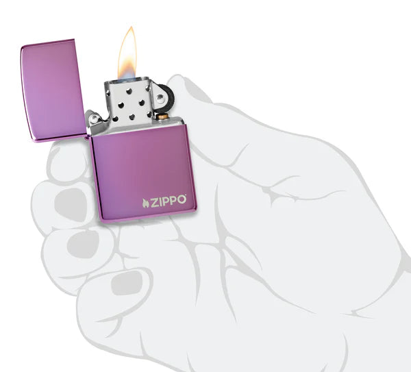 ZIPPO Classic High Polish Purple Zippo Logo 24747ZL