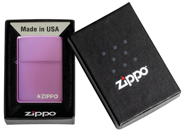 ZIPPO Classic High Polish Purple Zippo Logo 24747ZL