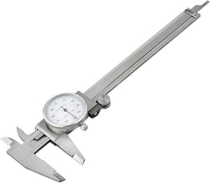 SE 4-Way Measuring Shockproof Steel Dial Caliper, 0-6" SAE - Precision Tool with Hard Case - 780DC