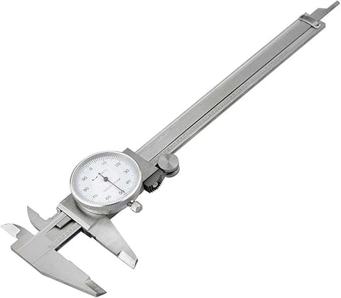 SE 4-Way Measuring Shockproof Steel Dial Caliper, 0-6" SAE - Precision Tool with Hard Case - 780DC