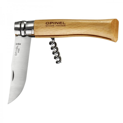 OPINEL No. 10 Corkscrew Knife Stainless Steel 014109