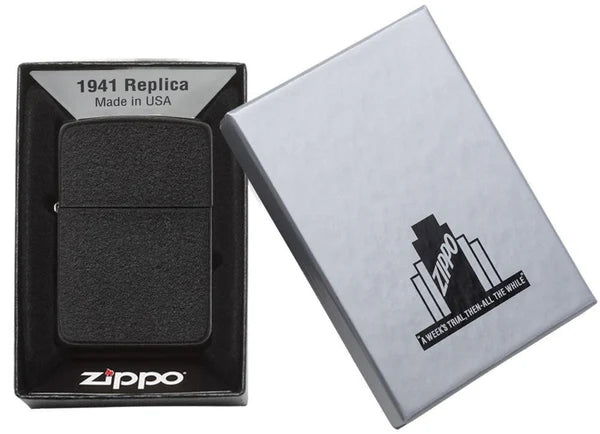 ZIPPO Black Crackle 1941 Replica 28582