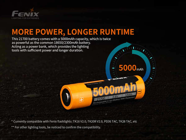 FENIX Battery - Rechargeable ARB-L21-5000 V2.0