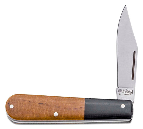 BOKER Manufaktur Barlow Integral Burlap Micarta Brown 110943