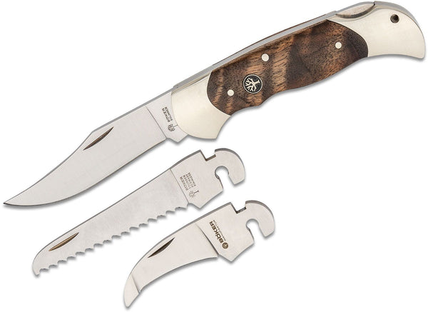 BOKER Optima Folding Hunting Knife - 3pc Exchangeable Blades 113119