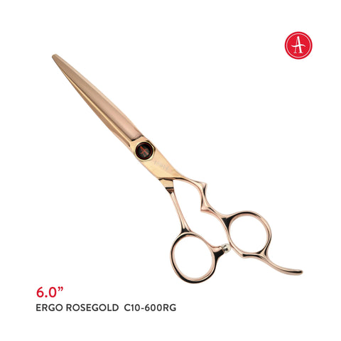 ABOVE PROFESSIONAL SHEARS Ergo Rosegold Hair Cutting Shears 6in C10-600RG