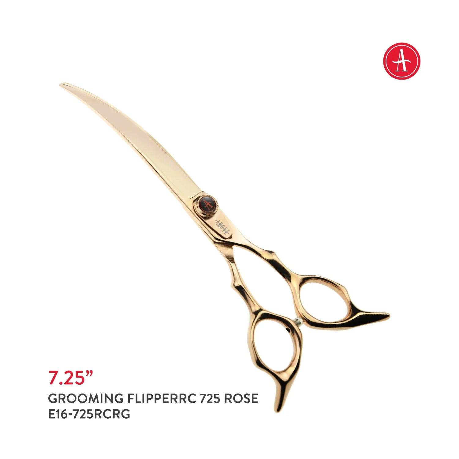 ABOVE PROFESSIONAL SHEARS Elite Pet Grooming Radical Curved Flipper Shear 7.25in E16-725RCRG