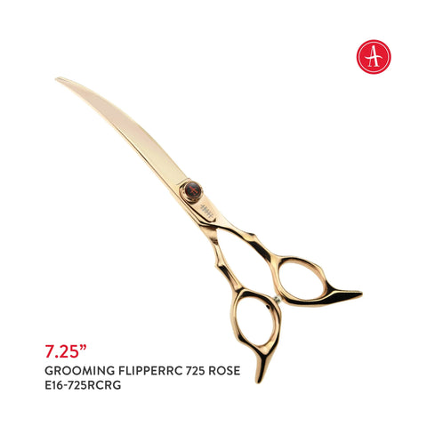 ABOVE PROFESSIONAL SHEARS Elite Pet Grooming Radical Curved Flipper Shear 7.25in E16-725RCRG