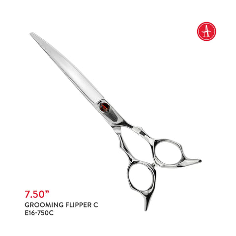ABOVE PROFESSIONAL SHEARS Elite Pet Grooming Flipper Curved Shears 7.5in E16-750C