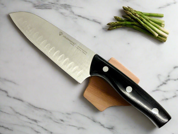 LIQUIDIAMOND Edge Series Santoku - Black 7in LDE700B