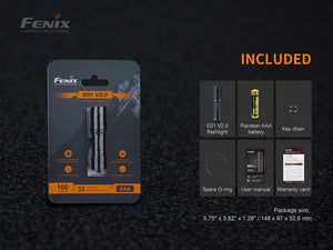 FENIX E01 V2.0 AAA Flashlight E01V2BK