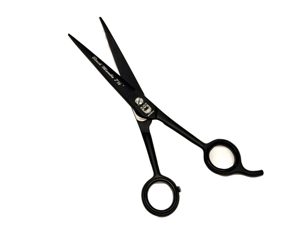 BLACK MAMBA Hair Shears - German Stainless Steel 7.5in - Black BLKM-75B