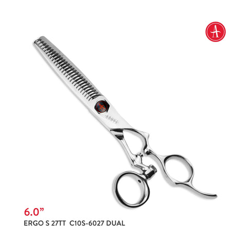 ABOVE PROFESSIONAL SHEARS Ergo S 27TT No-Line Pinpoint Blending Shears 6in C10S-6027Dual