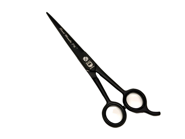BLACK MAMBA Hair Shears - German Stainless Steel 7.5in - Black BLKM-75B