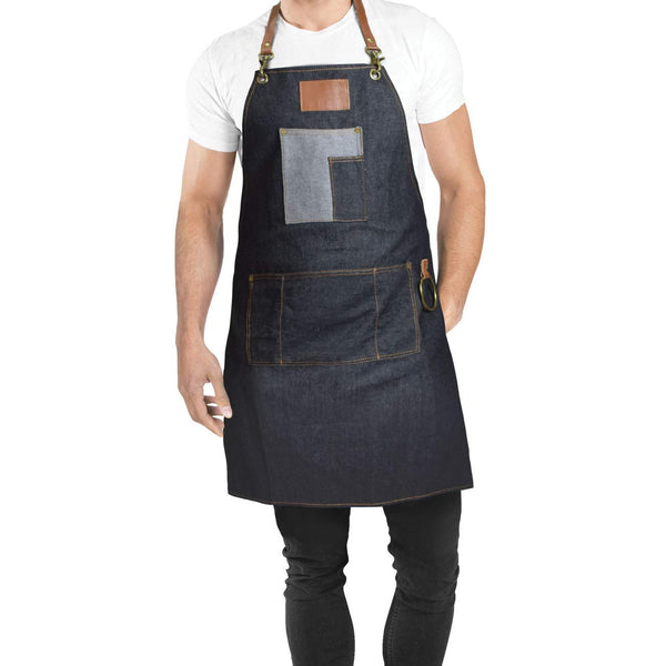 BETTY DAIN Brooklyn Denim Cotton-Blend Apron BD4085