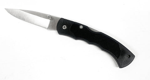 SE Pocket Knife - Lock Back Black Plastic Handle 4.5in KC3346BK