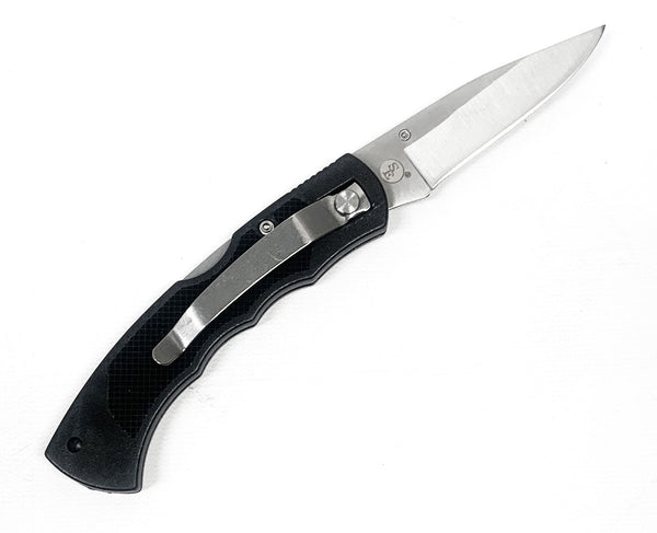 SE Pocket Knife - Lock Back Black Plastic Handle 4.5in KC3346BK