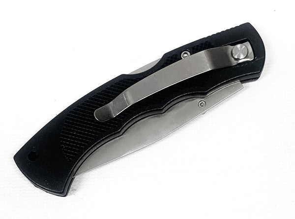 SE Pocket Knife - Lock Back Black Plastic Handle 4.5in KC3346BK