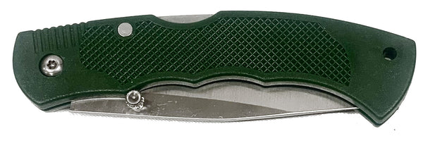 SE Pocket Knife - Lock Back Green Plastic Handle 4.5in KC3346GN