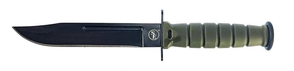 SE 6in. Neck Knife, Black Handle/Green Blade, Neck Chain KFD70897-1GN