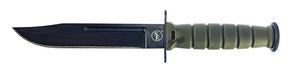 SE 6in. Neck Knife, Black Handle/Green Blade, Neck Chain KFD70897-1GN