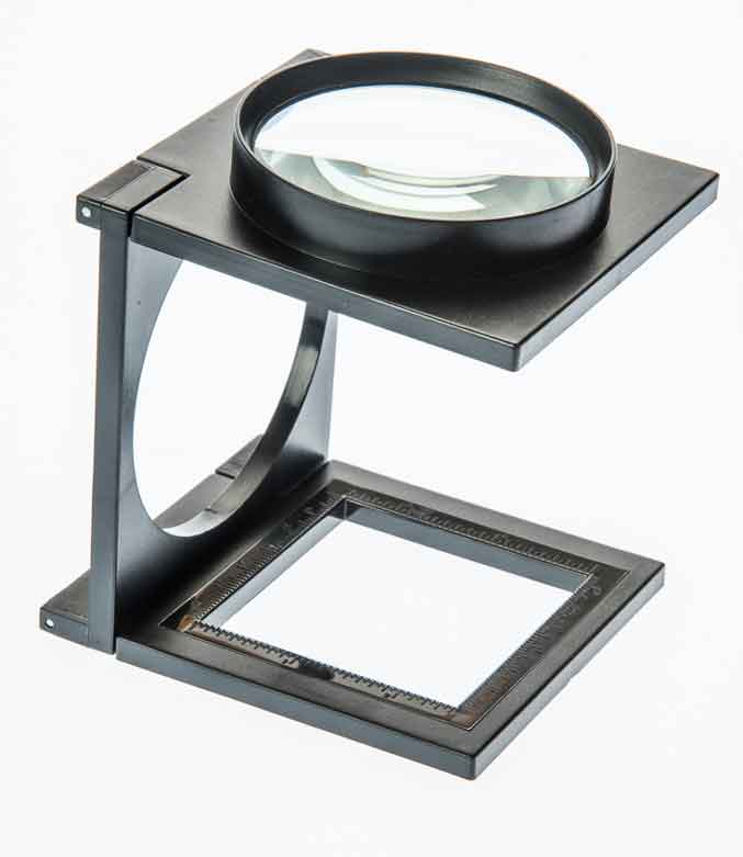 SE Folding Glass Lens Magnifier 3.5X with in/mm Ruler MA1030
